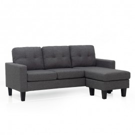 40-0069 LIANA S DARK GREY ΥΦΑΣΜΑ ΓΩΝΙΑ 185Χ126X84εκ.