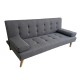 40-0206 MERYL GREY ΥΦΑΣΜΑ ΚΑΝΑΠΕΣ/ΚΡΕΒΑΤΙ 170X81X74εκ.