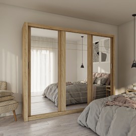 GR-GRANDMIR Ντουλάπα Grandio Σονόμα με καθρέφτη 250x60x215cm