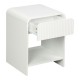 260-000029 Κομοδίνο Zeplen pakoworld MDF σε λευκή απόχρωση 40x40x53εκ
