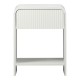 260-000029 Κομοδίνο Zeplen pakoworld MDF σε λευκή απόχρωση 40x40x53εκ