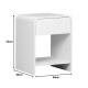 260-000029 Κομοδίνο Zeplen pakoworld MDF σε λευκή απόχρωση 40x40x53εκ
