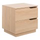 225-000080 Κομοδίνο Verena I pakoworld σε φυσική απόχρωση 48x40x48εκ
