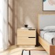 225-000080 Κομοδίνο Verena I pakoworld σε φυσική απόχρωση 48x40x48εκ