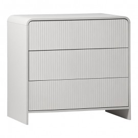 260-000030 Συρταριέρα Zeplen pakoworld MDF σε λευκή απόχρωση 80x40x75εκ