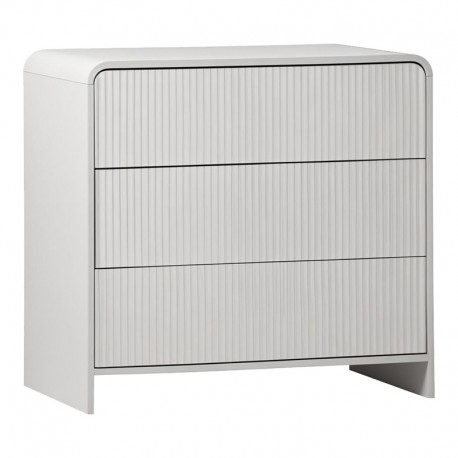 260-000030 Συρταριέρα Zeplen pakoworld MDF σε λευκή απόχρωση 80x40x75εκ