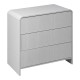 260-000030 Συρταριέρα Zeplen pakoworld MDF σε λευκή απόχρωση 80x40x75εκ