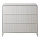 260-000030 Συρταριέρα Zeplen pakoworld MDF σε λευκή απόχρωση 80x40x75εκ
