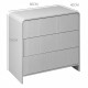 260-000030 Συρταριέρα Zeplen pakoworld MDF σε λευκή απόχρωση 80x40x75εκ