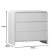 260-000030 Συρταριέρα Zeplen pakoworld MDF σε λευκή απόχρωση 80x40x75εκ