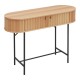 260-000035 Κονσόλα Zeplen pakoworld MDF-μέταλλο σε oak απόχρωση 100x35x75εκ
