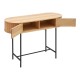 260-000035 Κονσόλα Zeplen pakoworld MDF-μέταλλο σε oak απόχρωση 100x35x75εκ