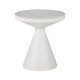029-000418 Βοηθητικά τραπέζια Coozlin Inart sintered stone σε απόχρωση λευκό μαρμάρου με λευκό μέταλλο