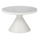 029-000418 Βοηθητικά τραπέζια Coozlin Inart sintered stone σε απόχρωση λευκό μαρμάρου με λευκό μέταλλο