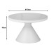 029-000418 Βοηθητικά τραπέζια Coozlin Inart sintered stone σε απόχρωση λευκό μαρμάρου με λευκό μέταλλο