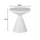 029-000418 Βοηθητικά τραπέζια Coozlin Inart sintered stone σε απόχρωση λευκό μαρμάρου με λευκό μέταλλο