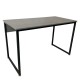 14610012 Γραφείο ArteLibre CAMERON Γκρι/Μαύρο PVC/Μέταλλο 120x60x75cm Γκρι/Μαύρο