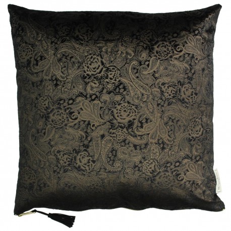 05152294 Μαξιλάρι ArteLibre Paisley Μαύρο Βελούδο 45x45cm Μαύρο