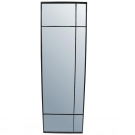05154095 Καθρέπτης ArteLibre Μαύρο Μέταλλο 64.5x3x200cm Μαύρο