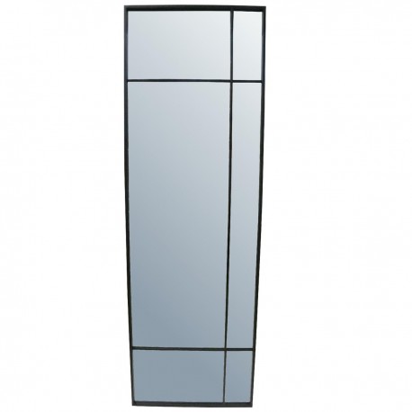 05154095 Καθρέπτης ArteLibre Μαύρο Μέταλλο 64.5x3x200cm Μαύρο