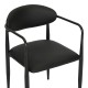 350-000025 Πολυθρόνα Kalone pakoworld pu σε μαύρη απόχρωση 56x55x78εκ