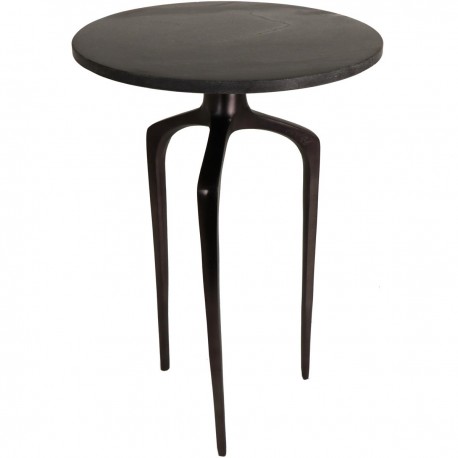 05154738 Τραπεζάκι ArteLibre Μαύρο Μάρμαρο 37.3x37.3x54.6cm Μαύρο