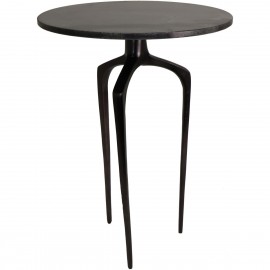 05154739 Τραπεζάκι ArteLibre Μαύρο Μάρμαρο 44.2x44.2x62.2cm Μαύρο