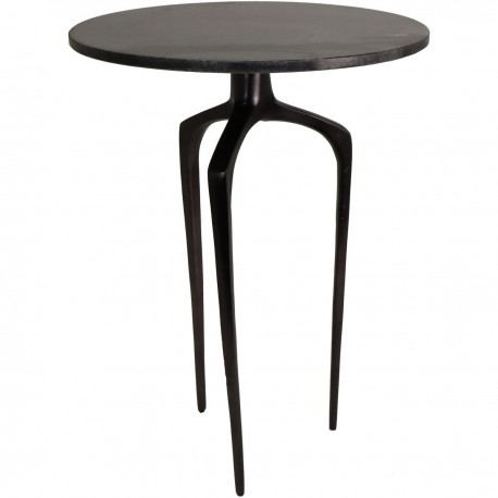05154739 Τραπεζάκι ArteLibre Μαύρο Μάρμαρο 44.2x44.2x62.2cm Μαύρο