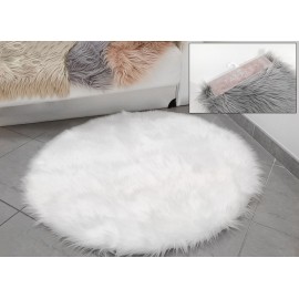 06510330 Χαλάκι Στρογγυλό Συνθετική Γούνα Φ100cm Σε 4 Χρώματα Πολύχρωμο