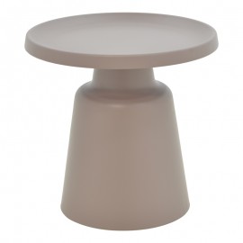 029-000273 Βοηθητικό τραπέζι Ginoze Inart cappuccino μέταλλο Φ50x50εκ