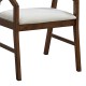 381-000003 Πολυθρόνα Livia pakoworld rubberwood σε καρυδί-εκρού απόχρωση 47.5x54.5x78εκ