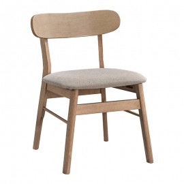 381-000007 Καρέκλα Cairo pakoworld rubberwood σε φυσική-μπεζ απόχρωση 47x47x76εκ