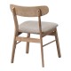381-000007 Καρέκλα Cairo pakoworld rubberwood σε φυσική-μπεζ απόχρωση 47x47x76εκ