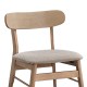 381-000007 Καρέκλα Cairo pakoworld rubberwood σε φυσική-μπεζ απόχρωση 47x47x76εκ