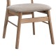 381-000007 Καρέκλα Cairo pakoworld rubberwood σε φυσική-μπεζ απόχρωση 47x47x76εκ