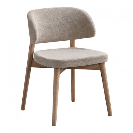 381-000002 Καρέκλα Siena pakoworld rubberwood σε φυσική-μπεζ απόχρωση 48x50x81εκ
