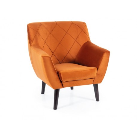 80-2891 FOTEL KIER 1 VELVET CYNAMON BLUVEL 4215 / WENGE
