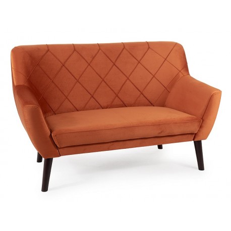80-2840 SOFA KIER 2 VELVET CYNAMON BLUVEL 4215 / WENGE