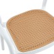 262-000005 Πολυθρόνα Ember στοιβαζόμενη pakoworld με UV protection PP μπεζ- λευκό 52.5x56.5x81εκ.