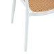 262-000005 Πολυθρόνα Ember στοιβαζόμενη pakoworld με UV protection PP μπεζ- λευκό 52.5x56.5x81εκ.