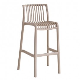 Ε3902,1 MODENA Σκαμπό Bar Στοιβαζόμενο PP-UV Protection Tortora