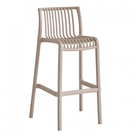 Ε3902,1 MODENA Σκαμπό Bar Στοιβαζόμενο PP-UV Protection Tortora