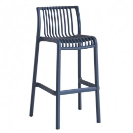 Ε3902,2 MODENA Σκαμπό Bar Στοιβαζόμενο PP-UV Protection Ανθρακί