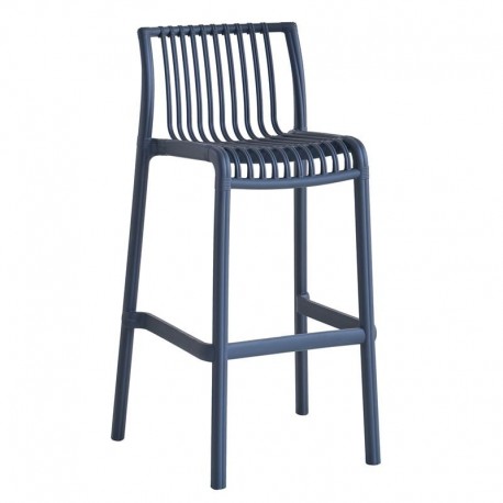 Ε3902,2 MODENA Σκαμπό Bar Στοιβαζόμενο PP-UV Protection Ανθρακί