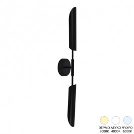 377-000010 Φωτιστικό τοίχου-απλίκα Goroga pakoworld G9 led μέταλλο σε μαύρη απόχρωση Φ12x78εκ