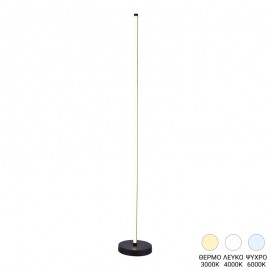 377-000022 Φωτιστικό δαπέδου Topelia pakoworld led μέταλλο σε μαύρη απόχρωση Φ20x140εκ