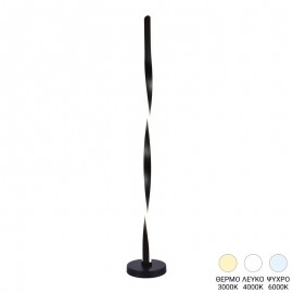 377-000017 Φωτιστικό δαπέδου Pelepho pakoworld led μέταλλο σε μαύρη απόχρωση Φ20x130εκ
