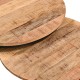379-000016 Τραπέζι σαλονιού Frina pakoworld σετ 3τεμ mango ξύλο σε φυσική απόχρωση με πόδι μαύρο μέταλλο