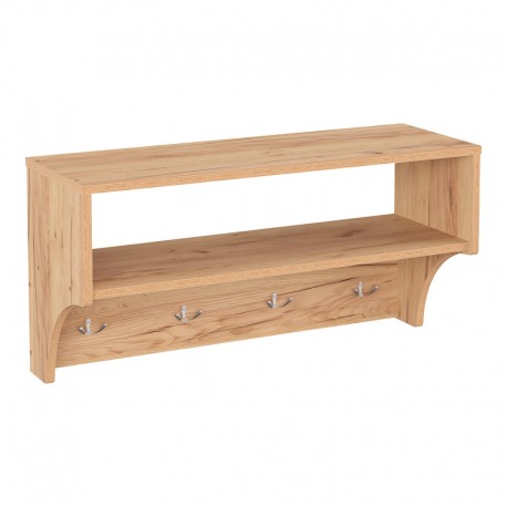 184-000127 Κρεμάστρα Crosta pakoworld σε oak απόχρωση 80x28x40εκ