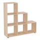 184-000122 Βιβλιοθήκη Schody pakoworld σε oak απόχρωση 105.5x29.2x107εκ